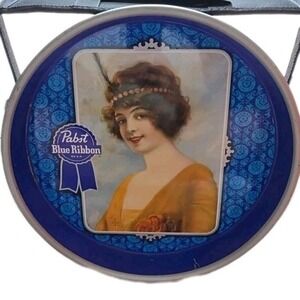 Vintage 13" Pabst Blue Ribbon PBR Beer Tray Metal
